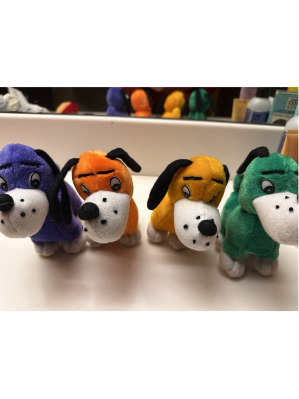 DAN BRECHNER Set Of 4 Cute Dogs/puppies. 1980's Vintage Collectible Plush - Picture 2 of 4